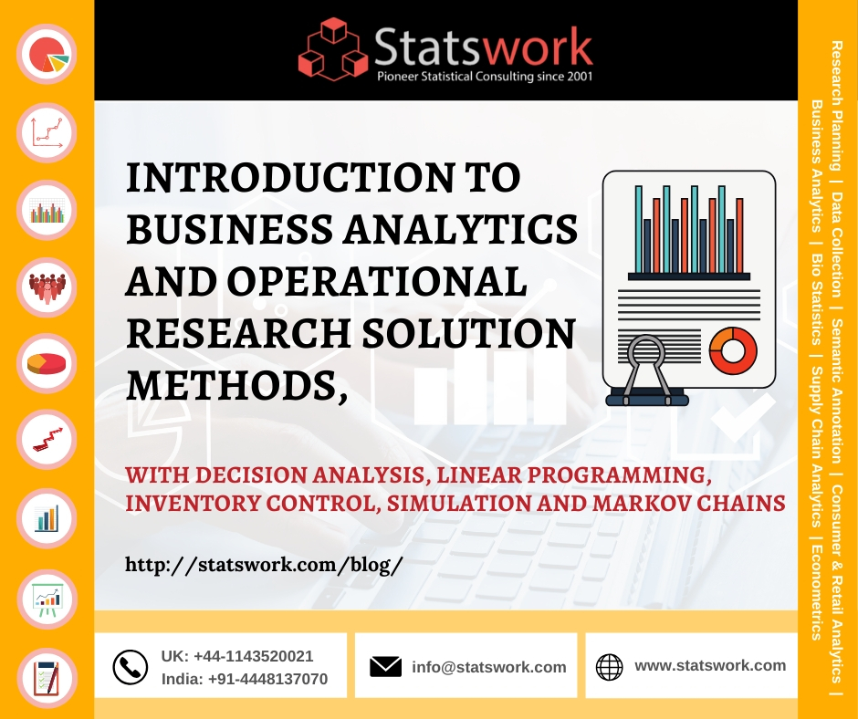 Introduction To Business Analytics And Operational Research Solution Methods, Including Decision Analysis, Linear Programming, Inventory Control, Simulation And Markov Chains