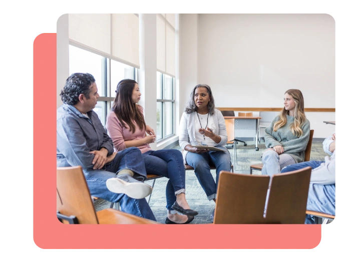 Focus group discussion showing participants sharing insights and opinions for qualitative research analysis