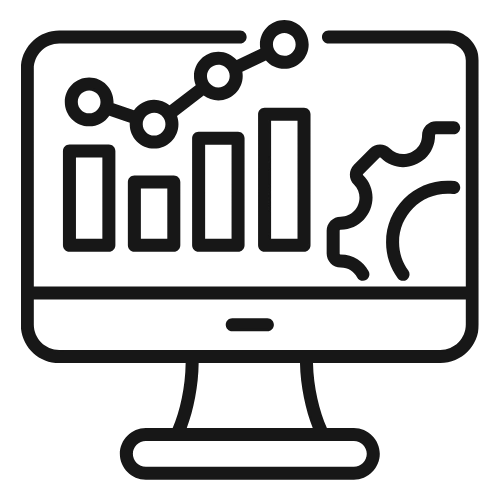 Presentation of data insights in statistics icon
