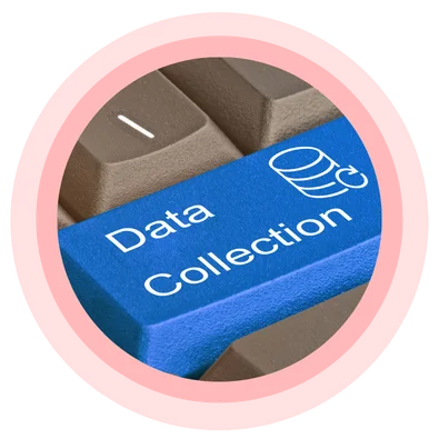 Illustration of data collection process showing aggregation of structured and unstructured datasets from trusted sources