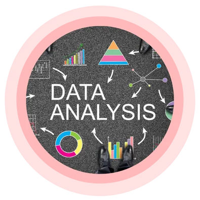 Illustration of data mining and analysis using AI, machine learning algorithms, and statistical models